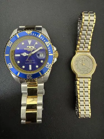 TECHNOS 다이버 워치 & ABA 쿼츠 시계 2세트