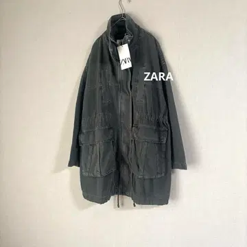 새상품급 ZARA 자라 데님 롱 자켓 아우터 블랙 흑먹색
