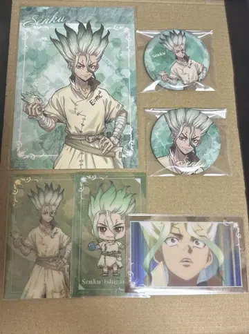 Dr.STONE 닥스토 센쿠 캔뱃지 특전 클리어 카드 gigo