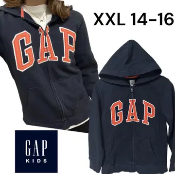 GAP 갭 집업 후드티 속기모 빅 로고 XXL