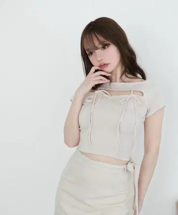 andmary Bebe ribbon tops ivory