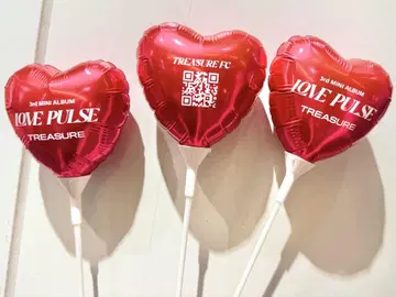 TREASURE LOVE PULSE 배포 부채 손잡이 벌룬