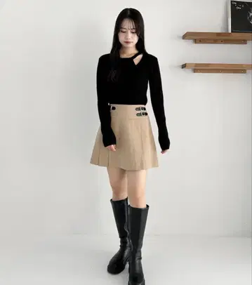 Heather 프론트 디자인 니트 292257