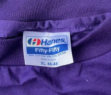 80s Hanes 헤인즈 50/50 USA제 무지 티셔츠