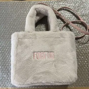 FUR FUR 에코 퍼 토트백 LGRY