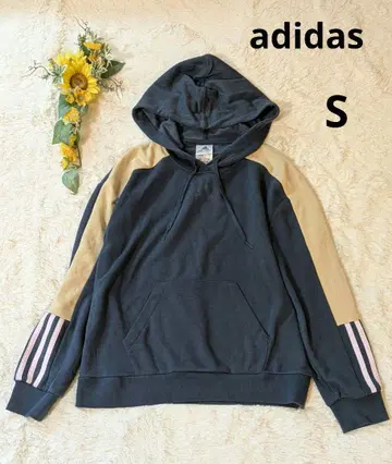 adidas 후드 부착 후드티 네이비 베이지 핑크 여성용 S 사이즈