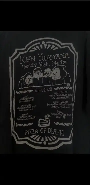 새상품! ken yokoyama 투어 T M 사이즈