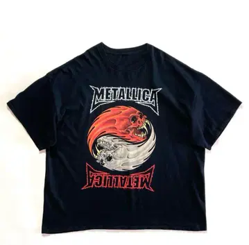 METALLICA 스컬 T셔츠 블랙 Pushead