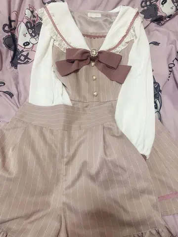 LIZLISA [ 긴팔 세일러 카라 셋업 ] 핑크