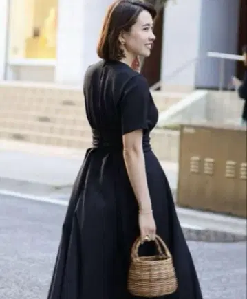 OHGA 플레어 원피스 M 사이즈 블랙