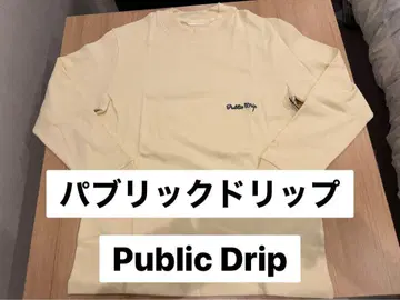 Public Drip 퍼블릭드립 모크넥 롱T 크림