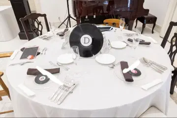 결혼식 테이블 넘버 레코드 받침대 포함
