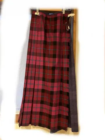 오닐 더블린 체크 롱 스커트