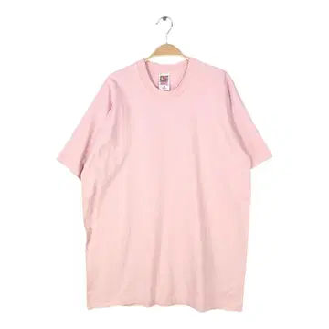 90s 후르츠 USA제 무지 빈티지 T셔츠 무지 핑크 XL 구제 의류