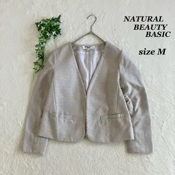 NATURAL BEAUTY BASIC ( M ) 노카라 자켓 라메