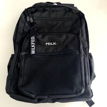밀크페도 백팩 더블 지퍼 블랙 W ZIP BACKPACK