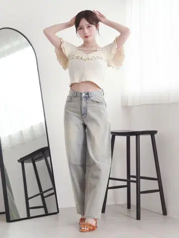 EATME 데님 커브 실루엣 데님 팬츠