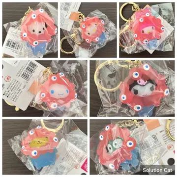 오사카 만박 산리오 캐릭터 키링 클리어 컬러 전 7종