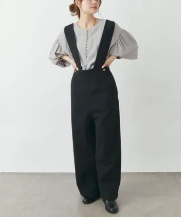 새상품급 pual ce cin 퓨어세신 / 감싸는 단추 텐셀 블라우스