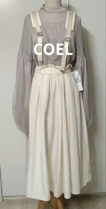 택 포함 새상품 COEL 정가 352001 오버롤 스커트