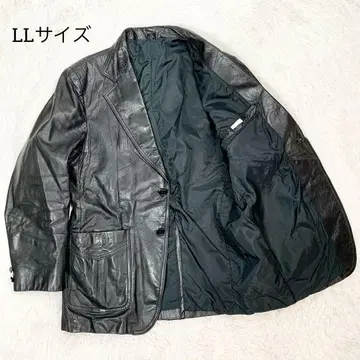 [새상품급] 가죽 테일러드 자켓 LL 블랙 빅 사이즈 멋쟁이