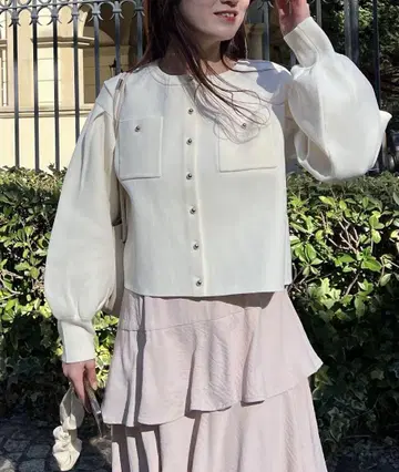 mystywoman 메탈 버튼 재킷 라이크 가디건