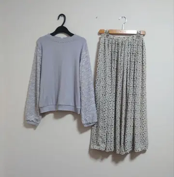묶음 판매*코디 판매*비쥬*가을 코디*깔끔*꽃무늬 스커트*업무복*맘