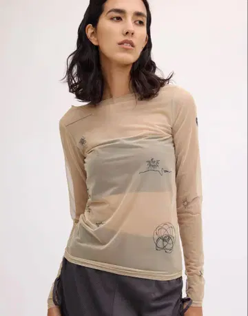 PLANET SHEER TATTOO WITH BUSTIER TOP