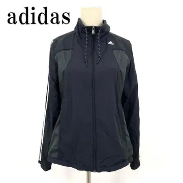 LA6503 아디다스 긴팔 집업 나일론 점퍼 블랙 M