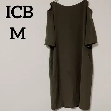 ICB [ M ] 오프숄더 무릎 기장 원피스 JPN 9 카키