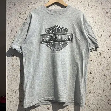 HARLEY DAVIDSON 프린트 T셔츠 하레이 그레이