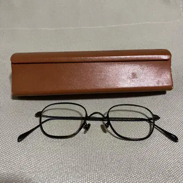 MASUNAGA 안경 블랙 프레임 케이스 포함 gms199t