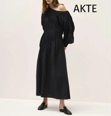 [ 미사용 ] AKTE 액트 디자인 개더 벌룬 원피스
