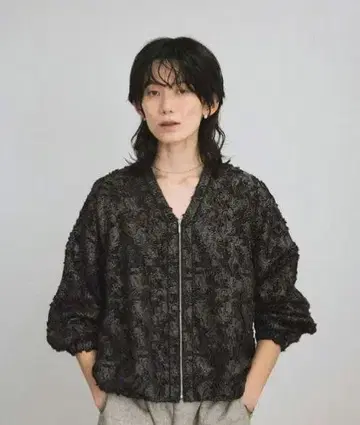 SALON adam et rope 엘르 자카드 셔츠 블루종 미사용 새상품