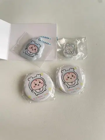 치이카와(먼작귀) Baby 게 아크릴 스탠드 캔 배지 통통 키링