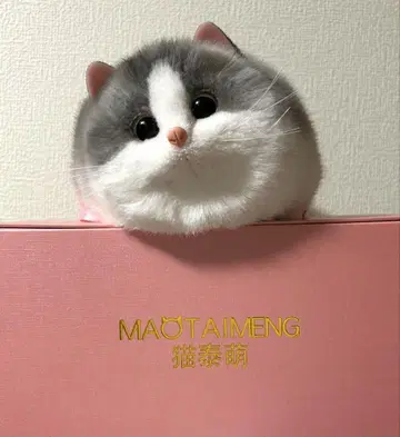 고양이 가방 백 퍼 리얼 캣 M 사이즈 복슬복슬 박스형