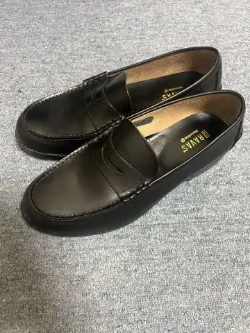 PARAS 블랙 가죽 로퍼 29cm