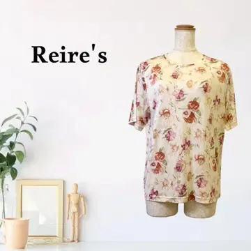 zB87 [ 프리 사이즈 ] Reire's 플라워 프린트 돌먼 슬리브