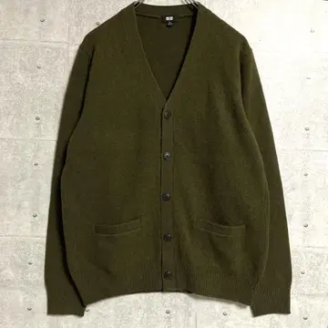 [ UNIQLO ] 유니클로 남성용 가디건 ( M ) 울 100% V넥