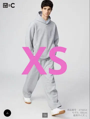 UNIQLO : C 맨투맨 와이드 팬츠 XS
