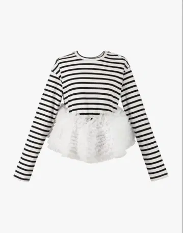 Bibiy FRANCINE TULLE TOP 네이비