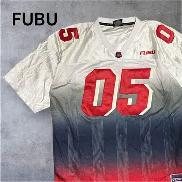 FUBU 게임 셔츠 후부 자수 로고 빅 로고 게임 셔츠 XXL
