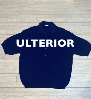 새상품급 ULTERIOR 피케 셔츠 사이즈 5 네이비 새상품급