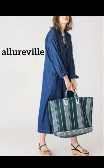 allureville 알아바일 데님 카프탄 드레스 2