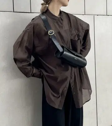 select MOCA by son 시어 오버 사이즈 셔츠