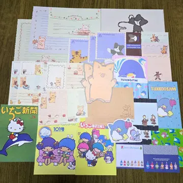 산리오 레트로 레터 세트 메모 종이접기