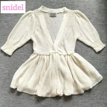 Snidel 가디건 페플럼 퍼프 슬리브 플레어 튜닉
