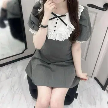 [ 새상품 ] [ 완판템 ] pium 코튼 레이스 도리 카페 원피스
