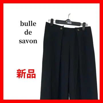 새상품 bulledesavon 블랙 와이드 팬츠 변형 디자인 B1982