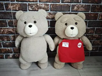베이지 봉제 인형 2개 세트